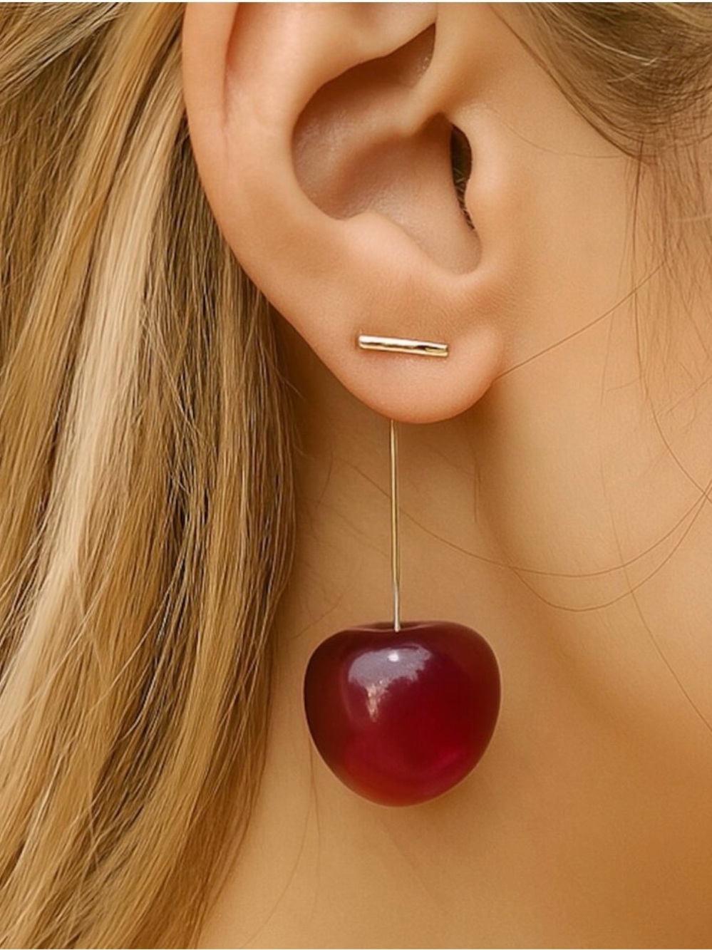 NWT Anthropologie Cherry Drop Earrings